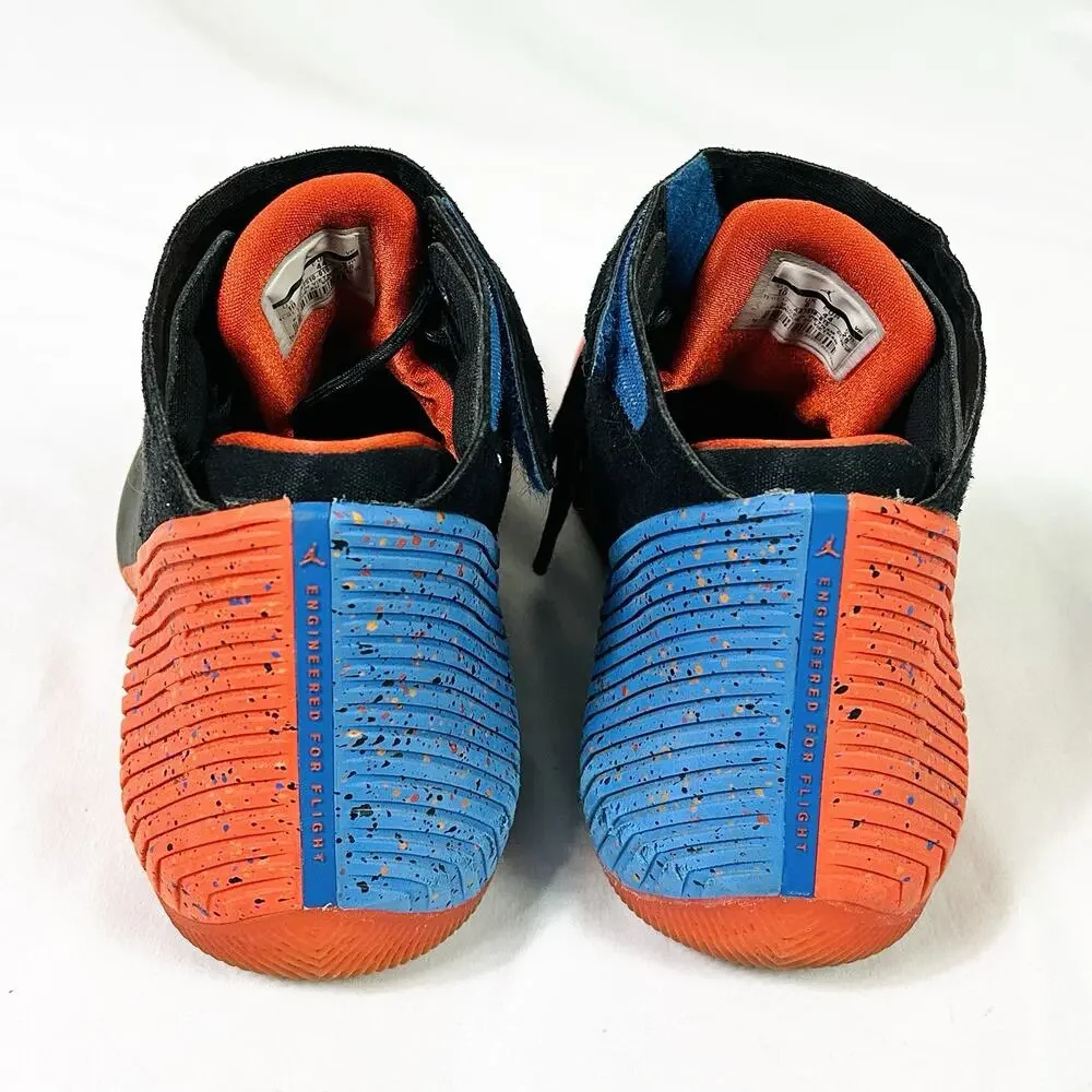 Nike Air Jordan Why Not Zer0.1 Men's Sz 10 Black Blue Orange Hi Top Shoes